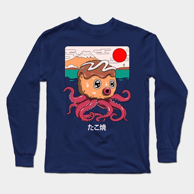 Octakoyaki Long Sleeve T-Shirt by Vincent Trinidad Art